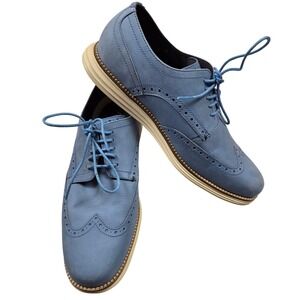 Cole Haan OriginalGrand Wingtip Oxford Mens 9W Blue C29680 Excellent Leather